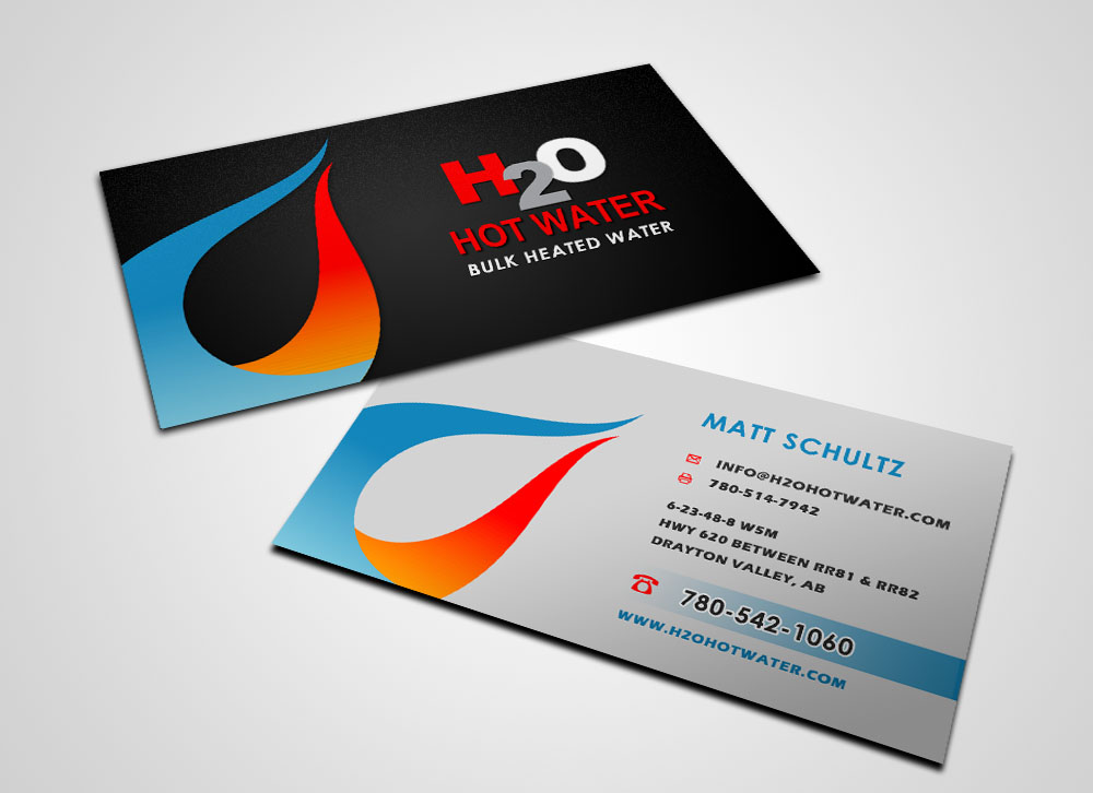 Business Card Design by Eggo May P for H2O HOT WATER | Design #3051276