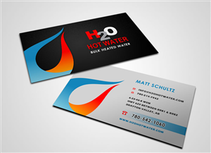 Business Card Design by Eggo May P for H2O HOT WATER | Design: #3051276