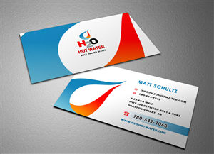 Business Card Design by Eggo May P for H2O HOT WATER | Design #3051277