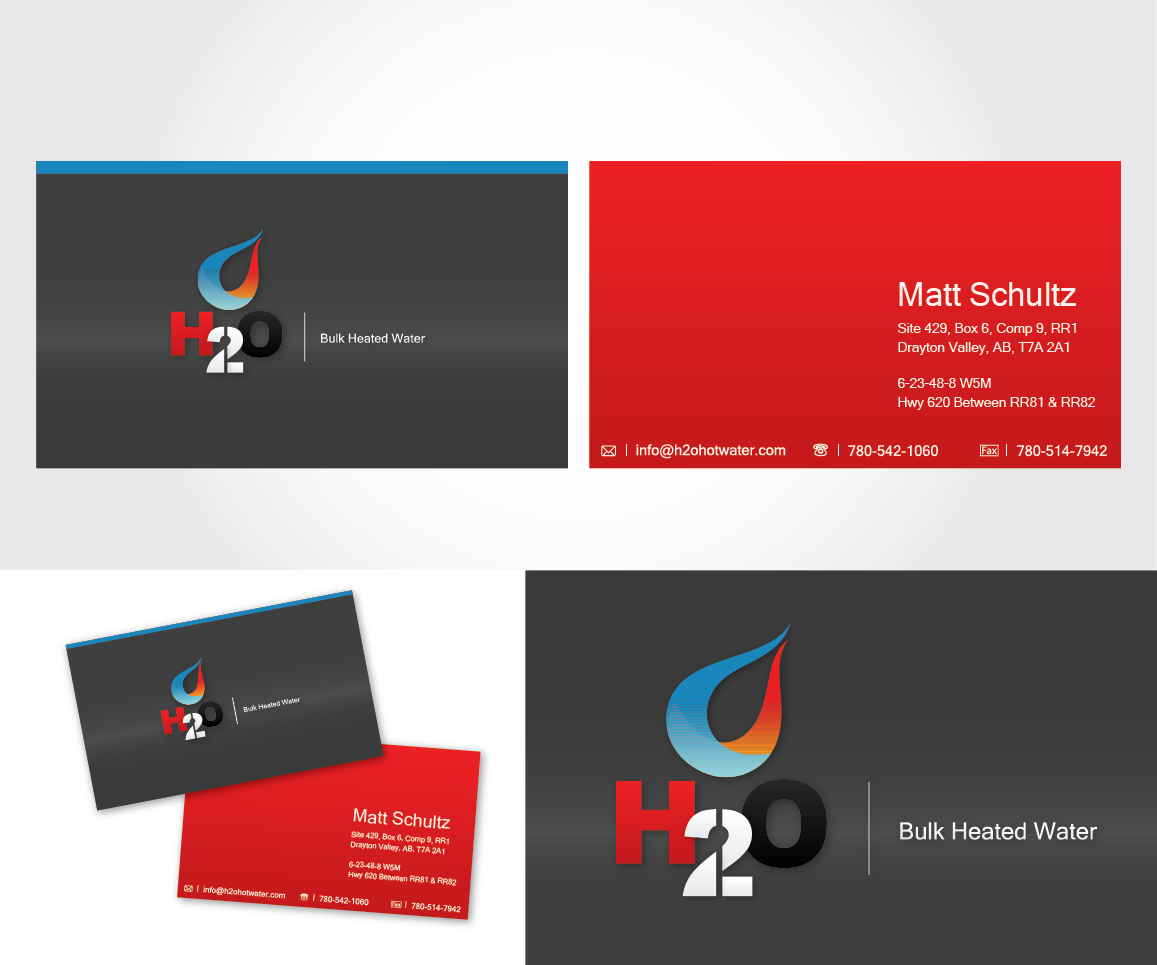 Business Card Design by Igonoloporta for H2O HOT WATER | Design #2990559
