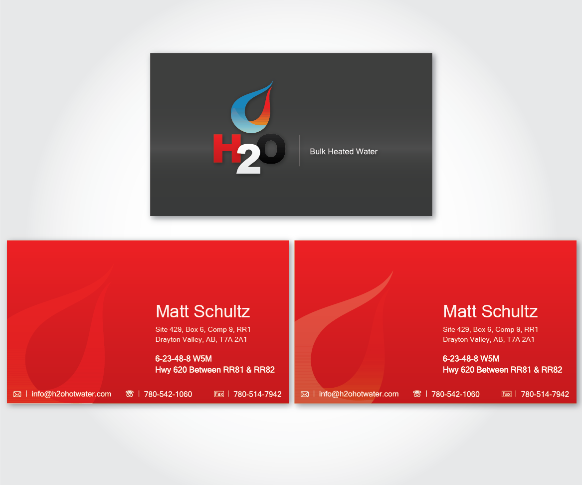 Business Card Design by Igonoloporta for H2O HOT WATER | Design #2995445