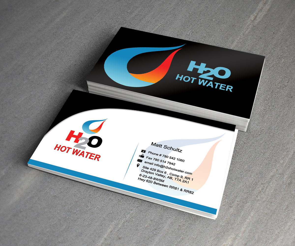 Diseño de Tarjeta de Presentación por Riyad para H2O HOT WATER | Diseño #3022286
