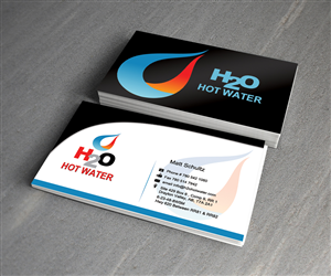 Business Card Design by Riyad for H2O HOT WATER | Design #3022286