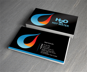 Business Card Design by Riyad for H2O HOT WATER | Design: #3024418