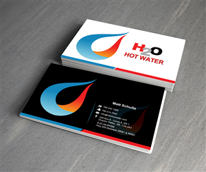 Business Card Design by Riyad for H2O HOT WATER | Design: #3027885