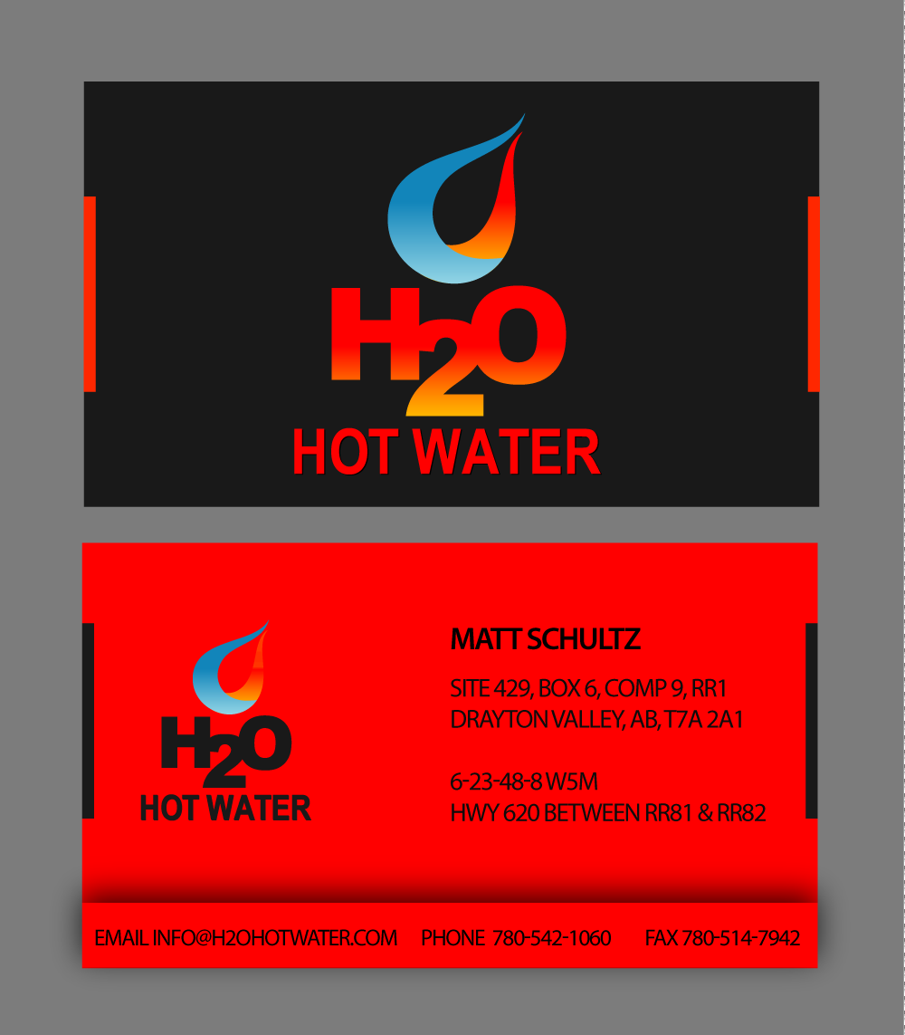Design de Carte de Visite par Andrea pour H2O HOT WATER | Design #3013776