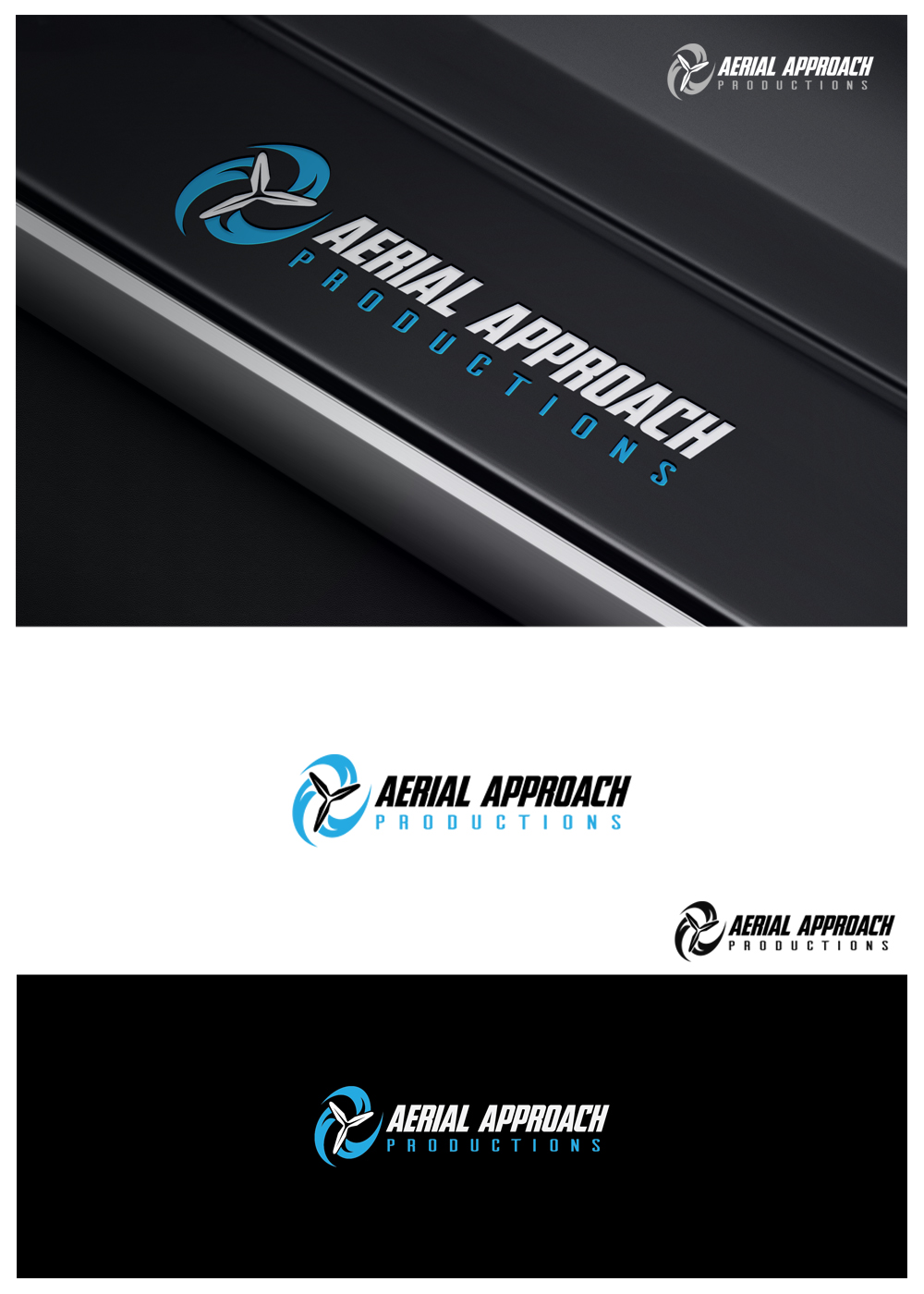 Logo Design by goranvisnjic82 for Aerial Approach Productions LLC | Design #22890476
