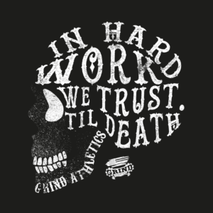Grunge Skull face with word shape | T-Shirt-Design von alice