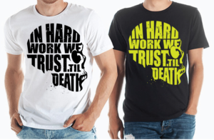 Grunge Skull face with word shape | T-Shirt-Design von geni