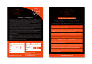 Bespoke Armour Warranty and Care Card | Flyer-Design von vpt_creations