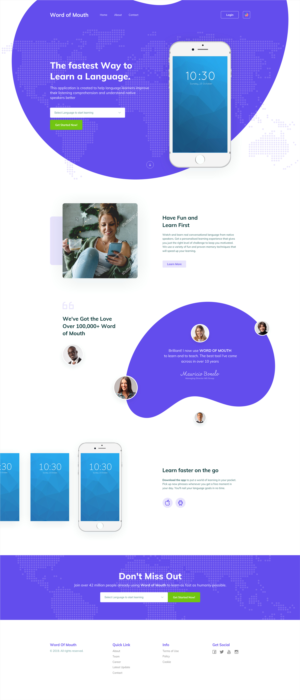 Redesign the website of the BEST language-learning app! WORD OF MOUTH LANGUAGE TRAINER! | Web-Design von Ved Web Services
