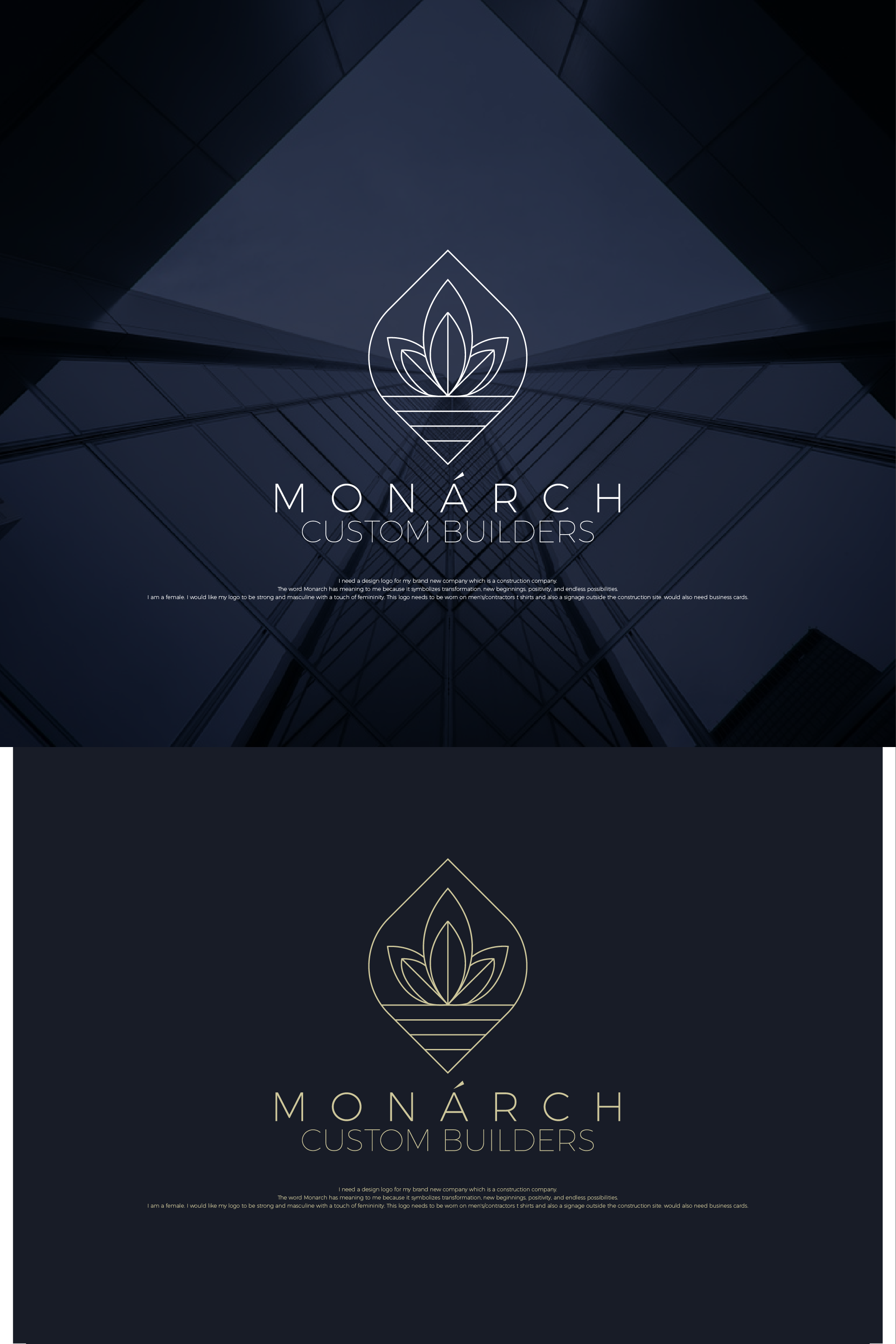 Diseño de Logo por Abdelrahman Ali para Monarch Custom Builders | Diseño #22907122