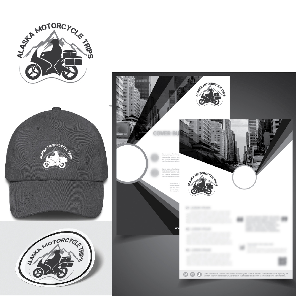 Logo Design by AL-BARAKAH for ALASKA MOTORCYCLE TRIPS | Design #22910915