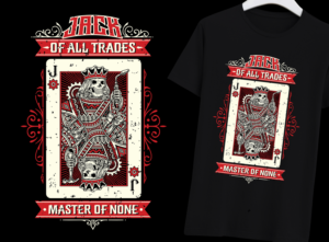 Construction Hi viz shirt jack of all trades playing card skeleton design | Diseño de Camiseta por SangBlater