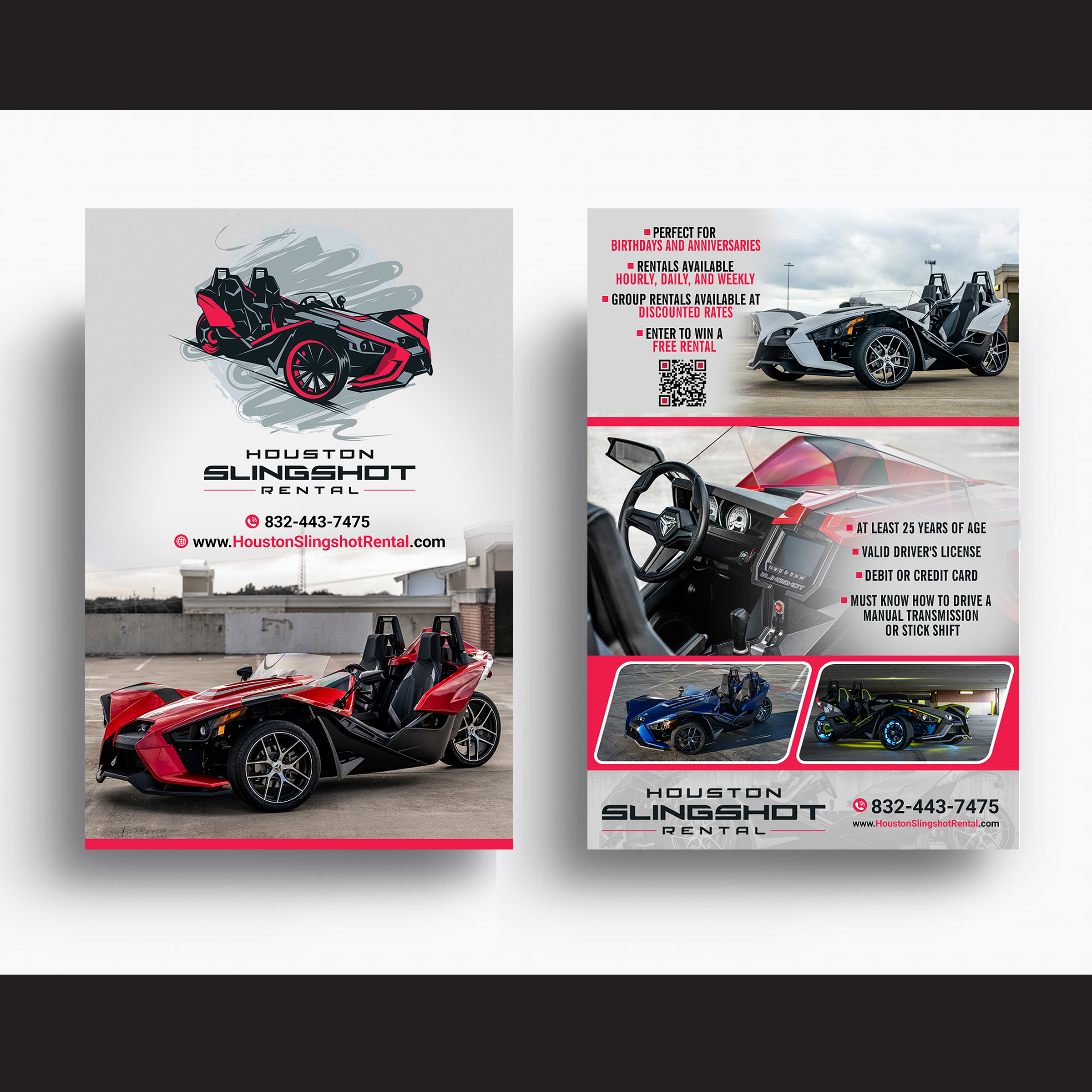 Flyer Design by Designers Hub for Houston Slingshot Rental | Design #22919507
