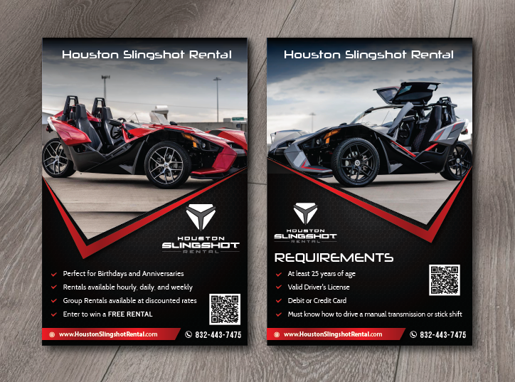Flyer Design by alex989 for Houston Slingshot Rental | Design #22915531
