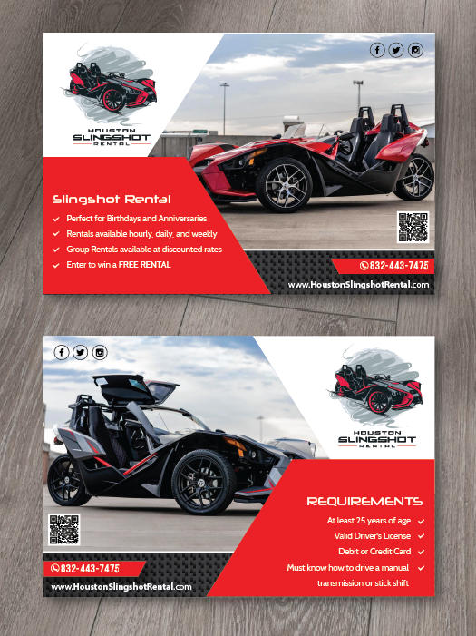 Flyer Design by alex989 for Houston Slingshot Rental | Design #22915614