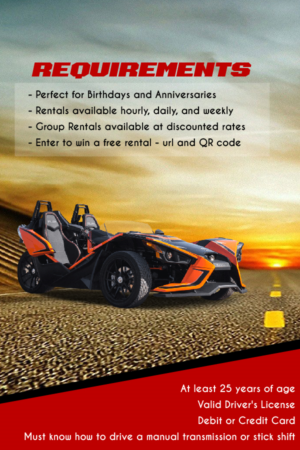 Diseño de Flyer por Gexton para Houston Slingshot Rental | Diseño: #22921322