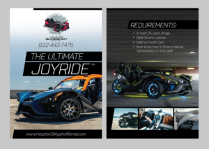 Flyer Design by apolgv for Houston Slingshot Rental | Design #22919806