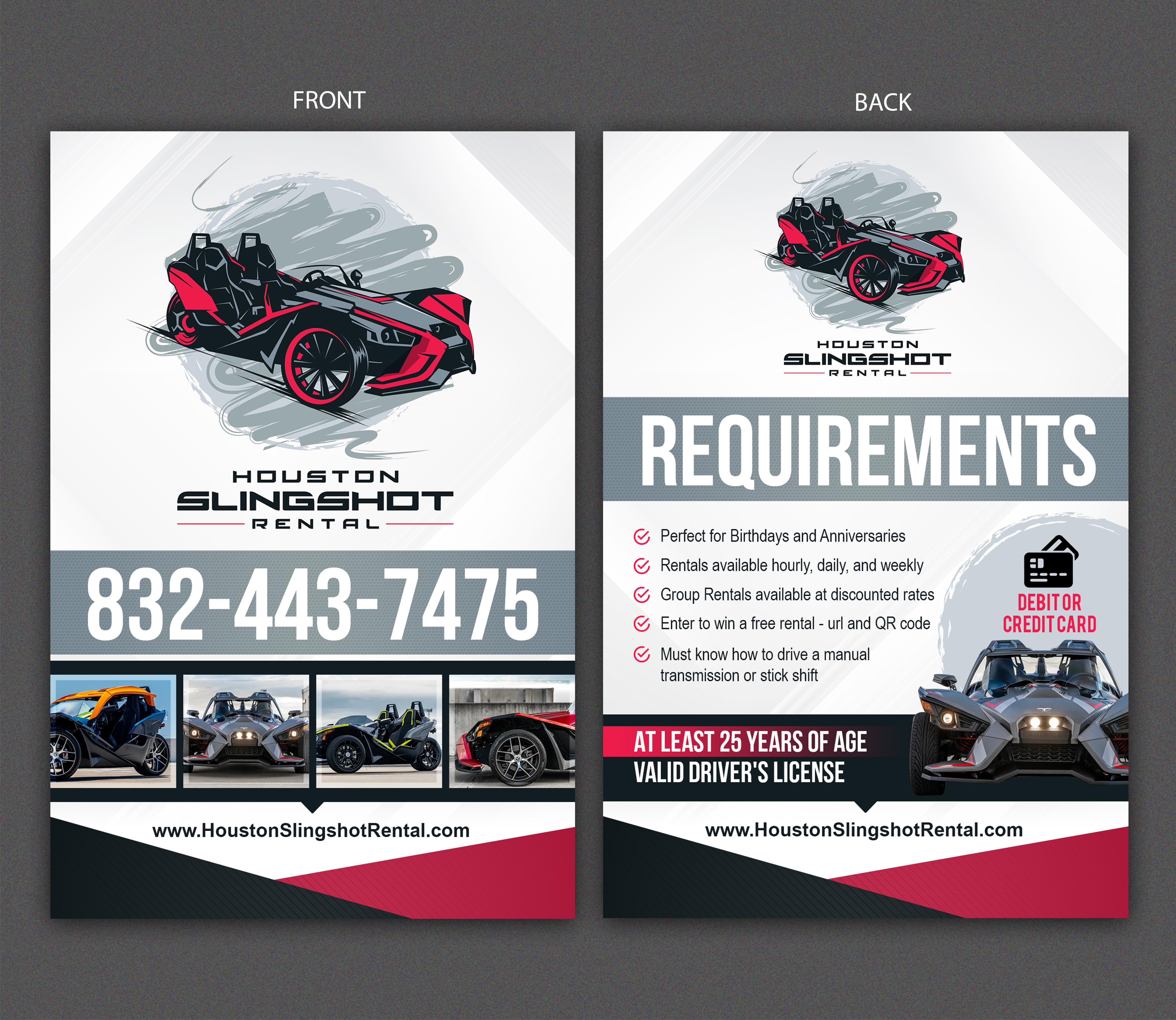 Flyer Design by SAI DESIGNS for Houston Slingshot Rental | Design #22927268