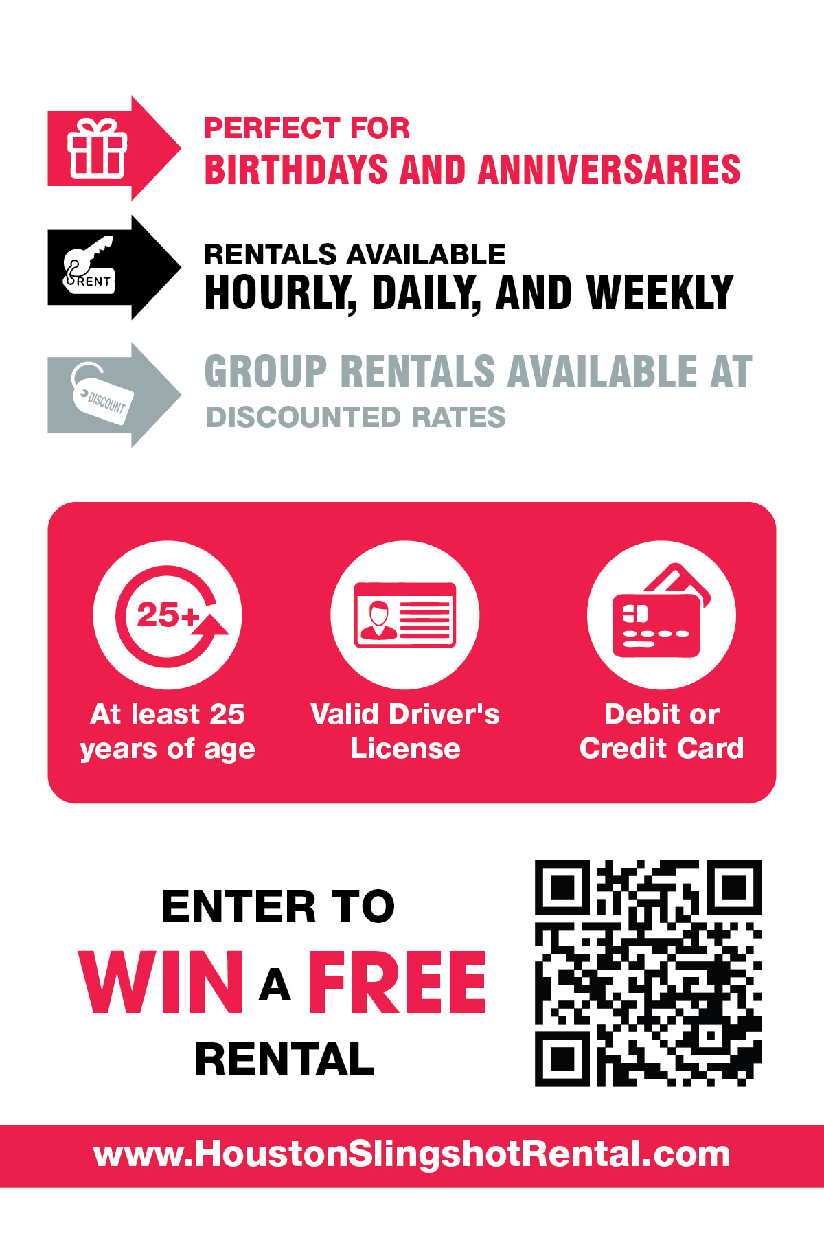 Design de Flyer par Isnah Logo pour Houston Slingshot Rental | Design #23236523