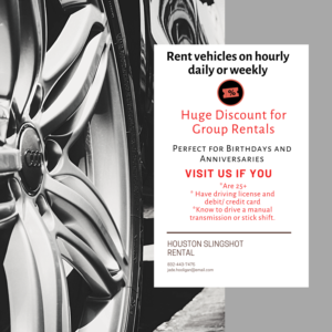 Design de Flyer par RAIHANA PA pour Houston Slingshot Rental | Design : #22923696