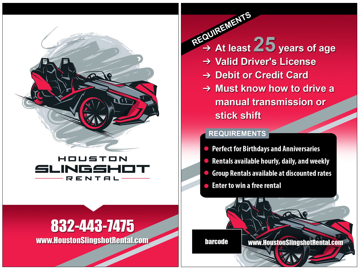 Flyer Design by geni for Houston Slingshot Rental | Design #22905839