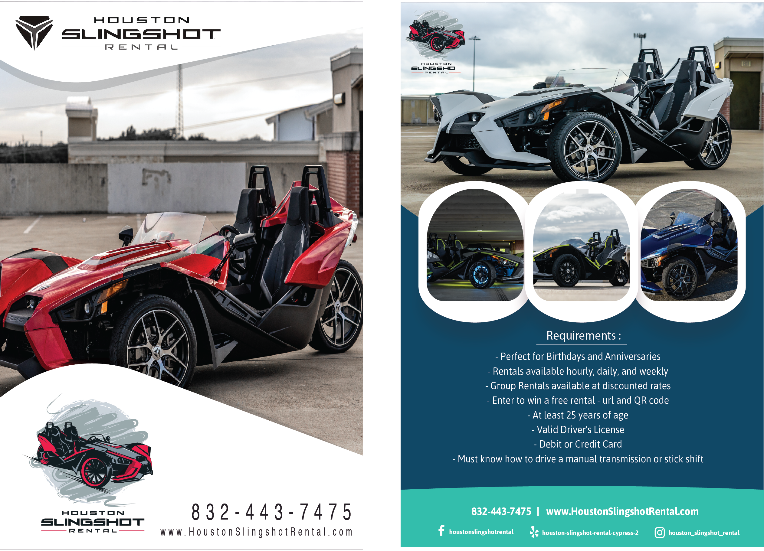 Flyer Design by Aourasha 4 for Houston Slingshot Rental | Design #22918164