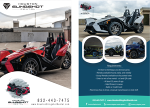 Design de Flyer par Aourasha 4 pour Houston Slingshot Rental | Design : #22918164