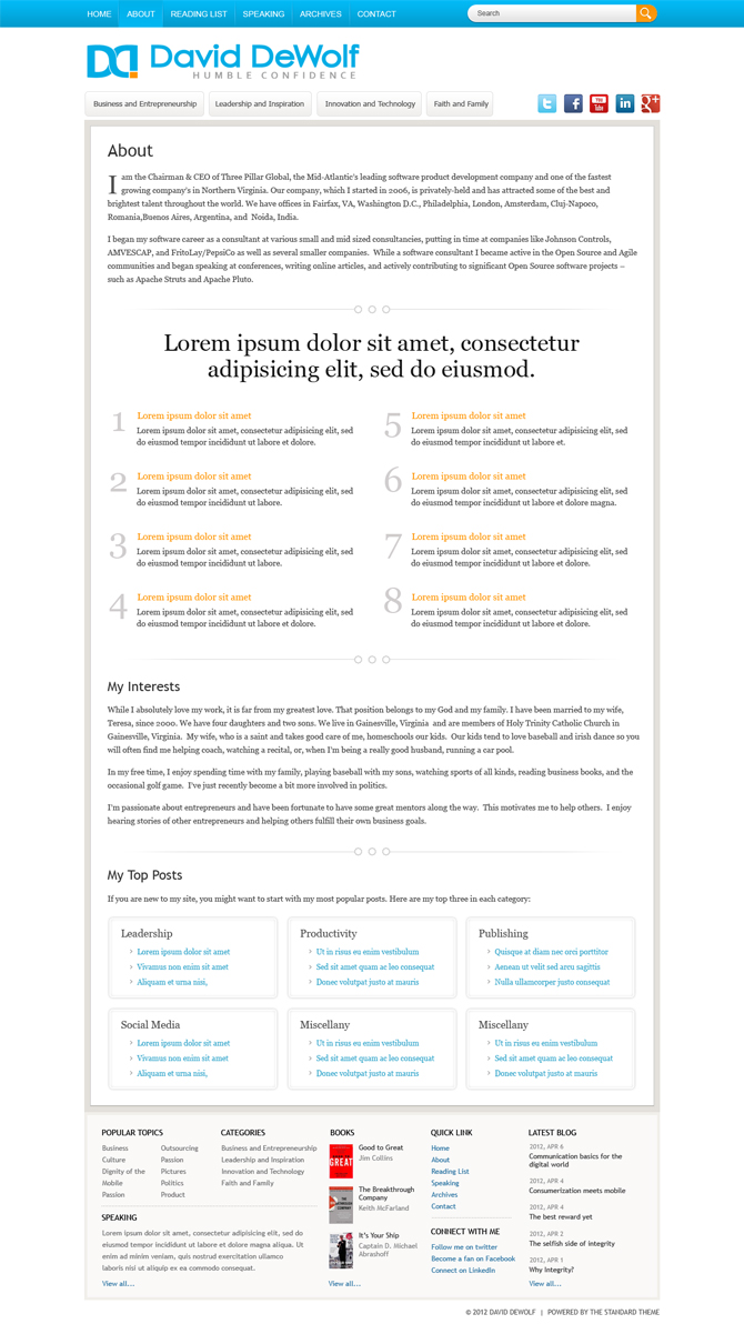 Wordpress Design by Mayank Patel for this project | Design #721518