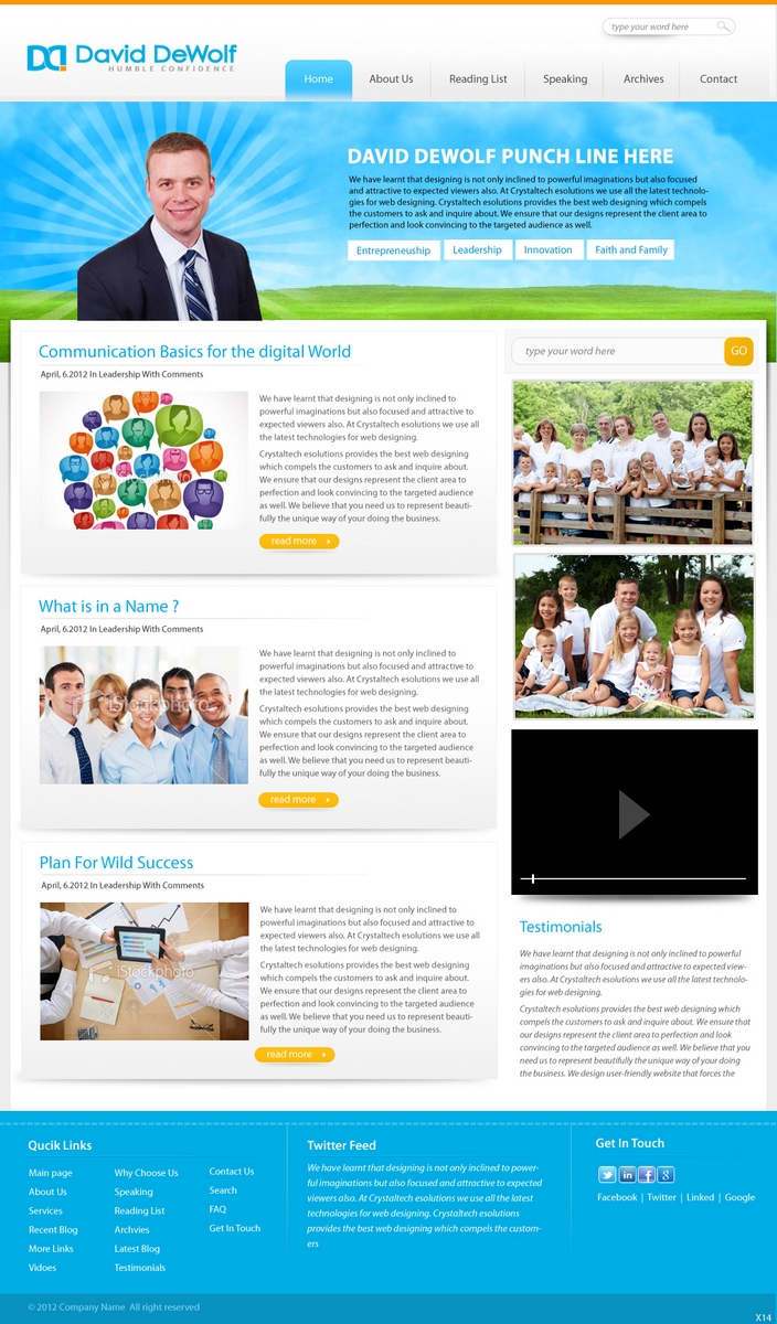 Diseño Wordpress por pb para este proyecto | Diseño #716616