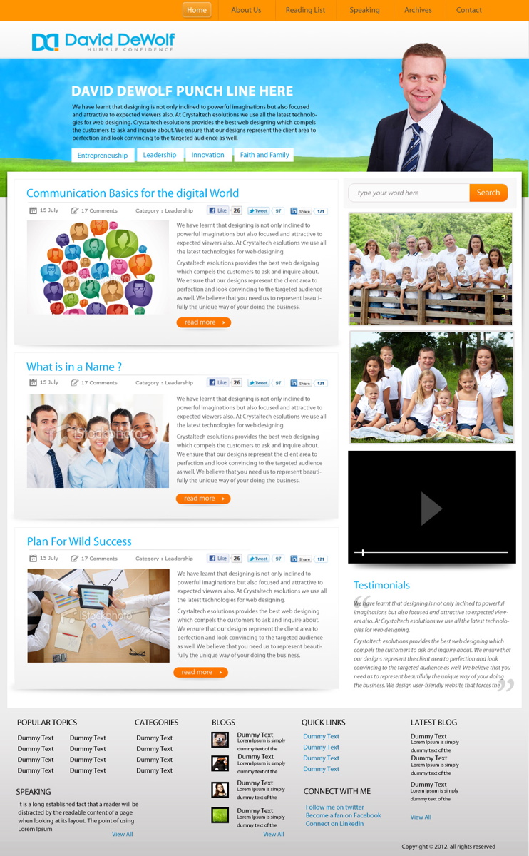 Design Wordpress par pb pour ce projet | Design #720092