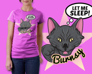 Famous Youtube Cat T shirt Burnsy | Diseño de Camiseta por Aurelio III
