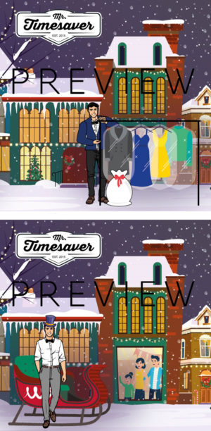 Annual holiday card for Mr. Timesaver | Diseño Con Ilustración por Alaya
