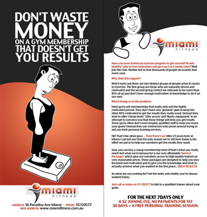 Flyer Design Project for gym that sells on results and service | Flyer Design by D-Design
