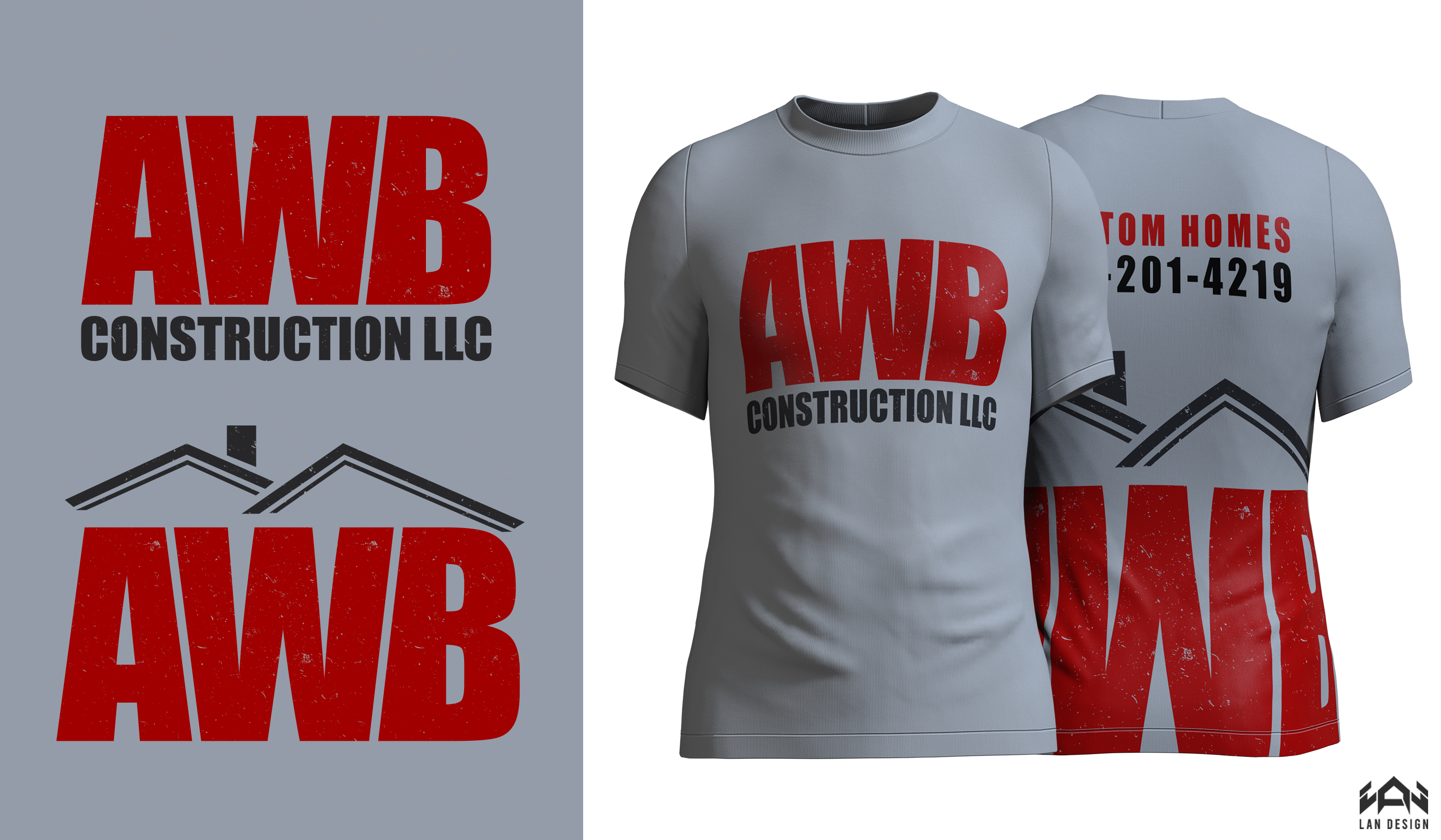 T-Shirt-Design von LAN_Design für AWB CONSTRUCTION, LLC | Design #22948917
