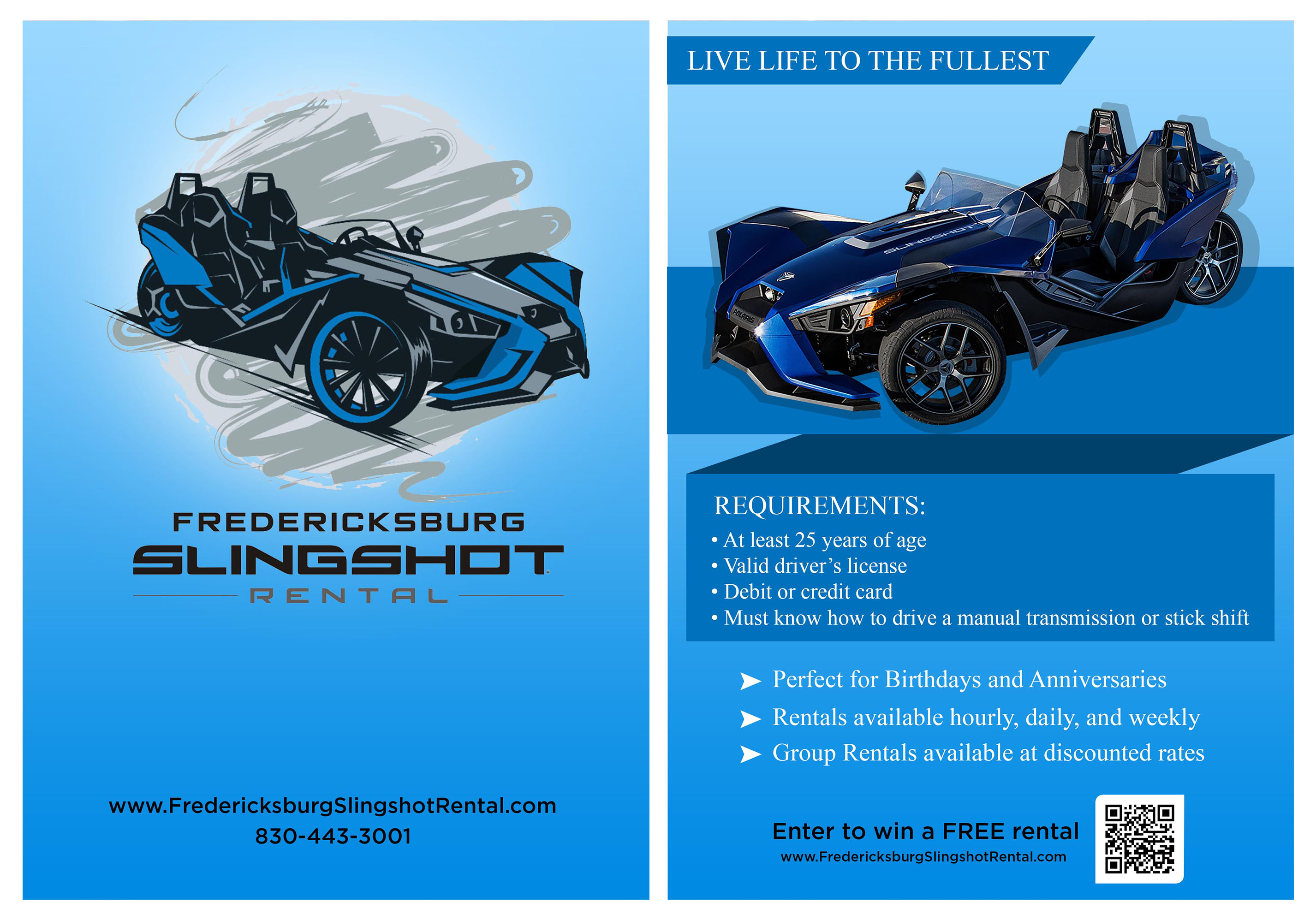 Flyer Design by jmaagad87 for Houston Slingshot Rental | Design #22930624