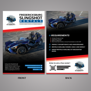 Diseño de Flyer por aspiremedia para Houston Slingshot Rental | Diseño: #22967722