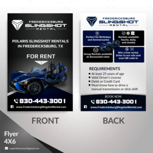 Diseño de Flyer por angelcolmenares3 para Houston Slingshot Rental | Diseño: #22960183