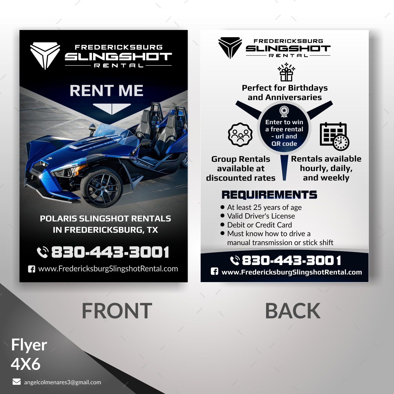 Flyer Design by angelcolmenares3 for Houston Slingshot Rental | Design #22960887