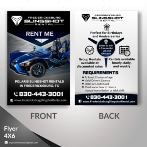 Flyer Design by angelcolmenares3 for Houston Slingshot Rental | Design: #22960887