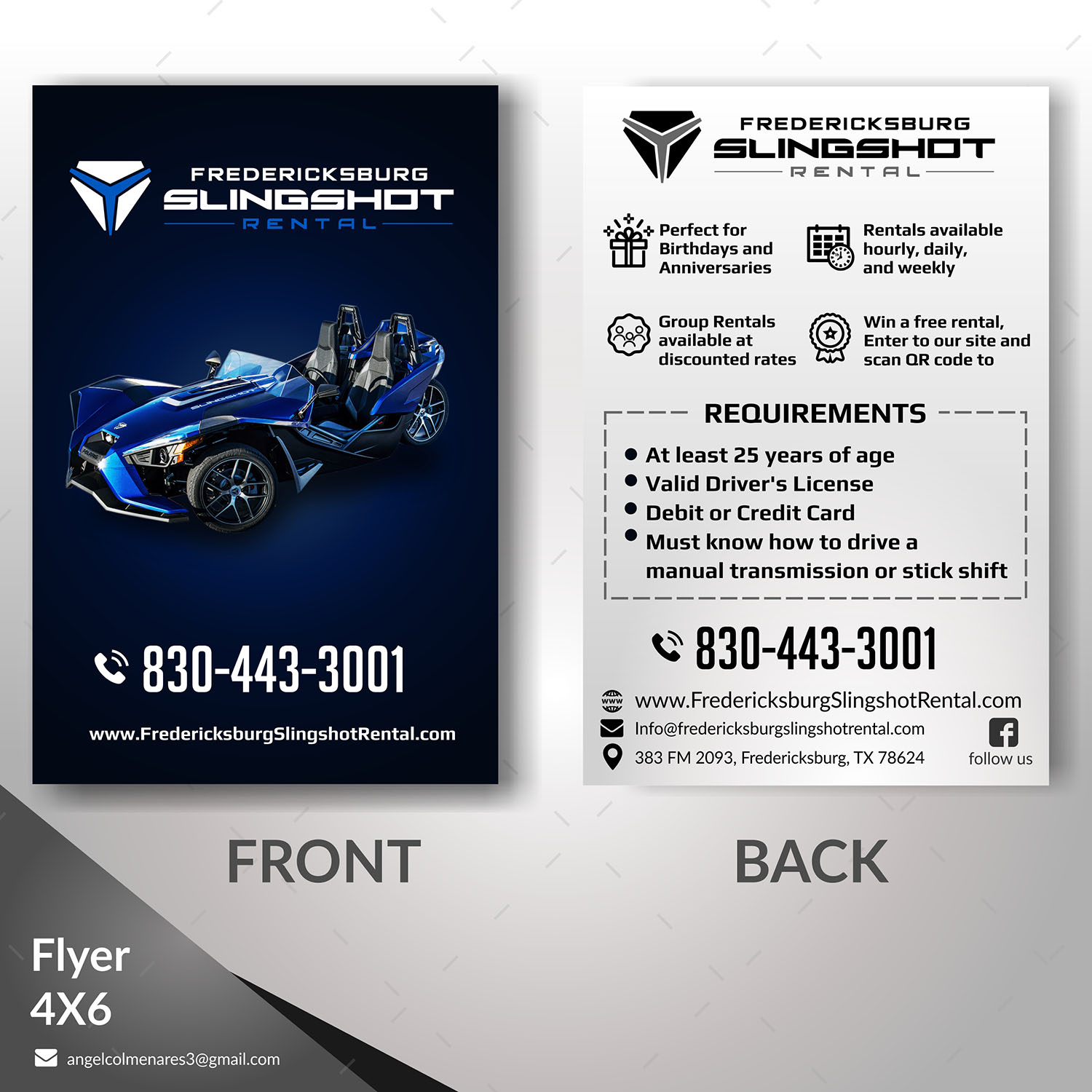 Flyer Design by angelcolmenares3 for Houston Slingshot Rental | Design #22966532