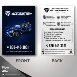 Flyer Design by angelcolmenares3 for Houston Slingshot Rental | Design: #22966532