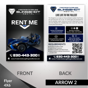 Flyer Design by angelcolmenares3 for Houston Slingshot Rental | Design: #23379855