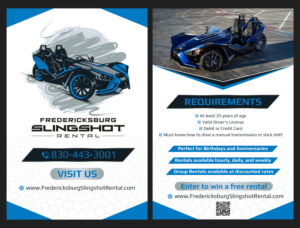 Diseño de Flyer por TSU Creations para Houston Slingshot Rental | Diseño: #22939873