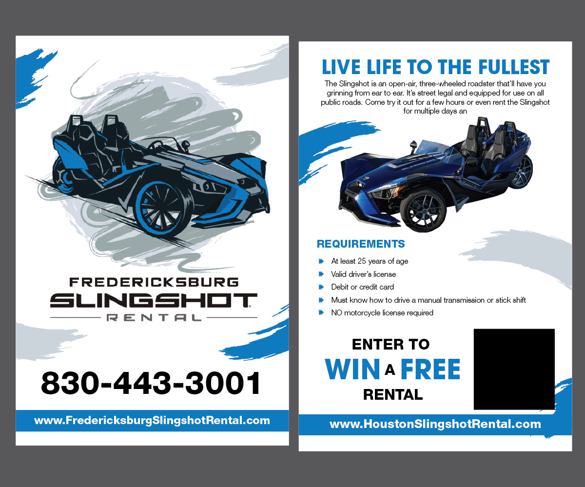 Flyer Design by Isnah Logo for Houston Slingshot Rental | Design #22925299