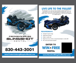 Diseño de Flyer por Isnah Logo para Houston Slingshot Rental | Diseño: #22925299