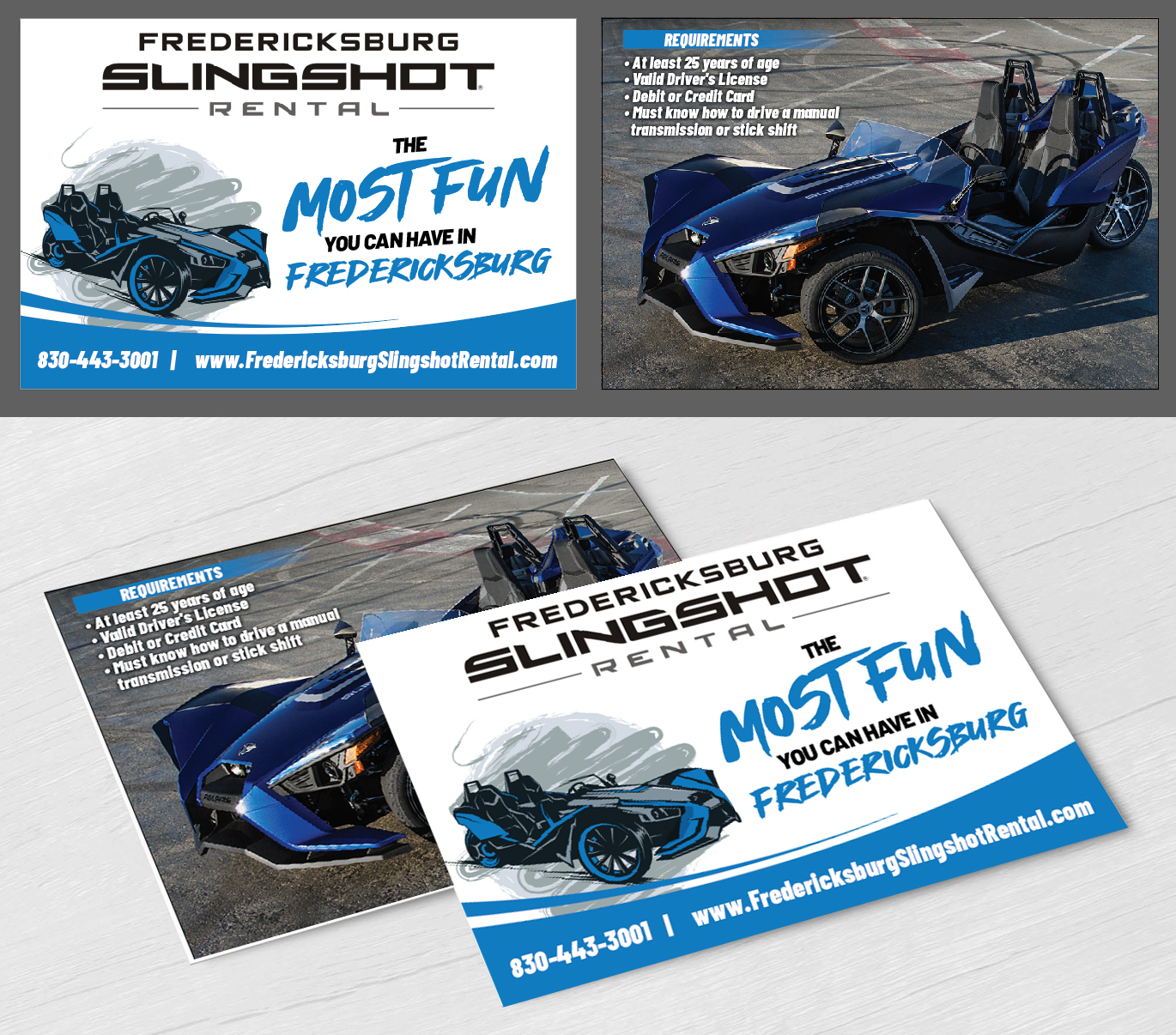 Diseño de Flyer por Cory Gavin Design para Houston Slingshot Rental | Diseño #22973484