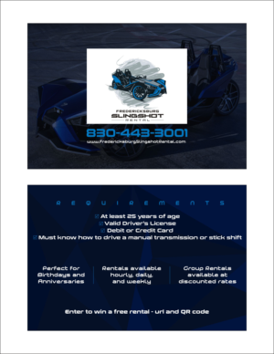 Diseño de Flyer por Fine Graphics House para Houston Slingshot Rental | Diseño: #22973980
