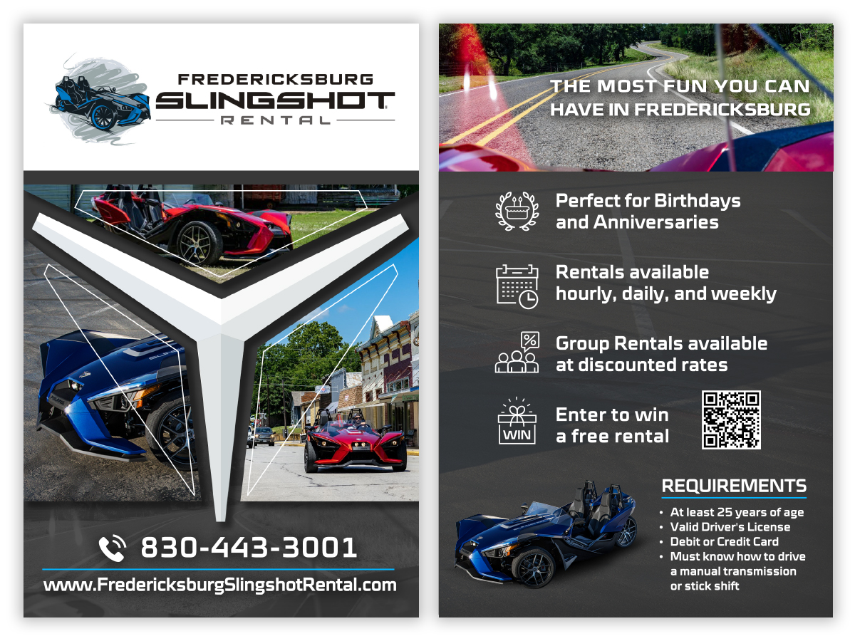 Diseño de Flyer por kaatem para Houston Slingshot Rental | Diseño #22968440